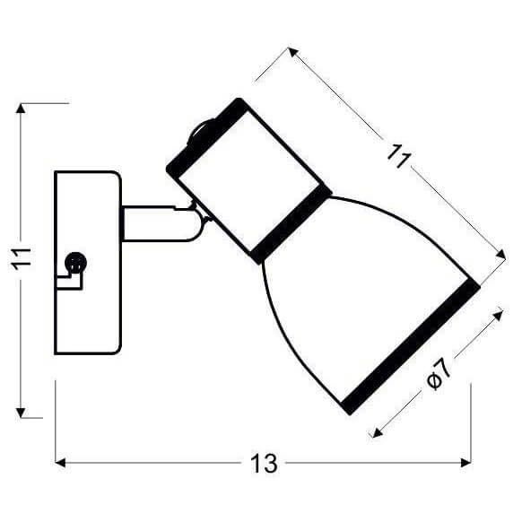 Regulowany kinkiet ścienny Fido 91-63366 biały chrom