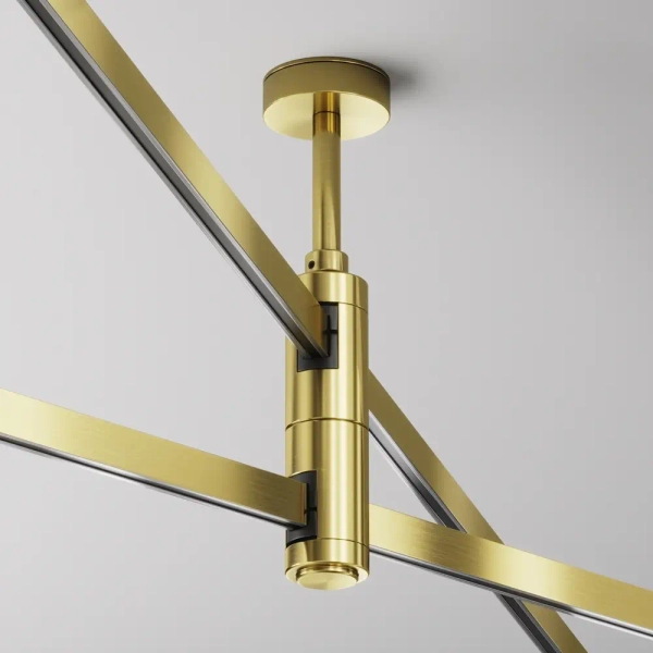 Sufitowy uchwyt podwójny magnetyczny Flarity TRA156C-D1-BS metalowy mosiądz