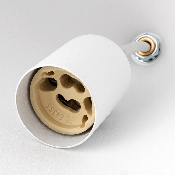 Lampa wisząca do salonu Zenith 8002 Nowodvorski metalowa mosiądz biała