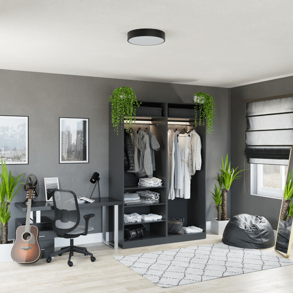 Czarny plafon salonowy 137623620811 LED 43W nowoczesny