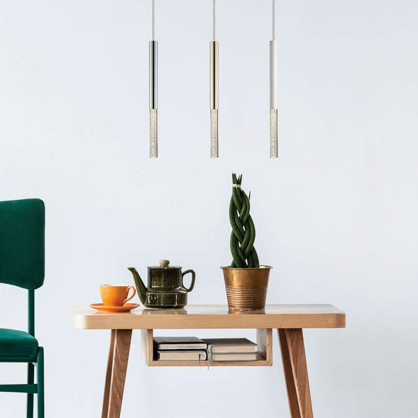 Lampa wisząca salonowa ONE P0461-01E-S8S8 LED 5W 3000K sopel kryształ biała