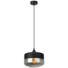 LAMPA wisząca MOLINA MDM-2380/1 BK+SG Italux skandynawska OPRAWA szklany ZWIS czarny przydymiony