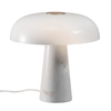 Stołowa lampka Glossy 2020505001 DFTP grzyb opalizowana marmur biała
