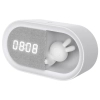 Dziecięca lampka nocna z budzikiem Bunny 328151 LED 1,2W 3000K biała szara