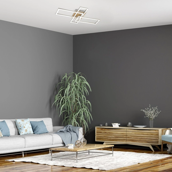 Sufitowa lampa nowoczesna Ashton 6590 LED 24W 4000K nad łóżko satyna