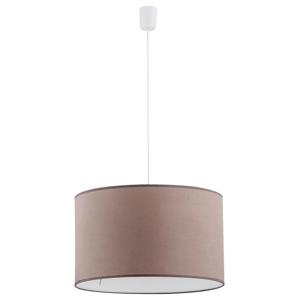 Okrągła lampa wisząca do sypialni Rondo 3466 TK Lighting tkanina cappuccino