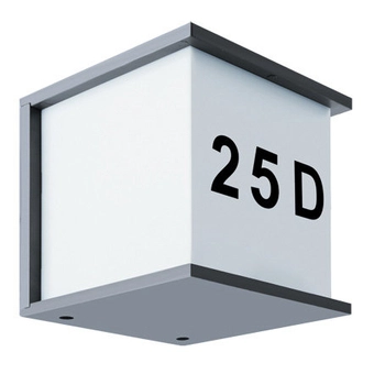 Ogrodowa LAMPA elewacyjna MAXIM 03687 Ideus zewnętrzna OPRAWA kostka z numerem domu outdoor IP54 biała