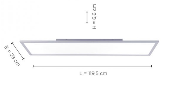 Nasufitowa lampa Flat 14753-21 LED 16W 3000K płaska biała