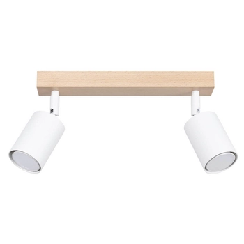 Podwójna lampa ścienna Verdo SL.1286 ekologiczna drewniana biała
