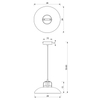 Lampa wisząca Felix MLP8906 Milagro metalowa okrągła czarna złota