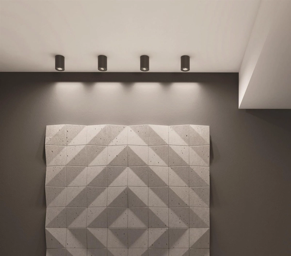 Spot LAMPA sufitowa BASIC ROUND C0068 Maxlight natynkowa OPRAWA metalowa tuba czarna