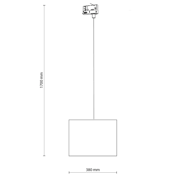 Trójobwodowa lampa szynowa wisząca Tracer 10689 tuba klosz czarny