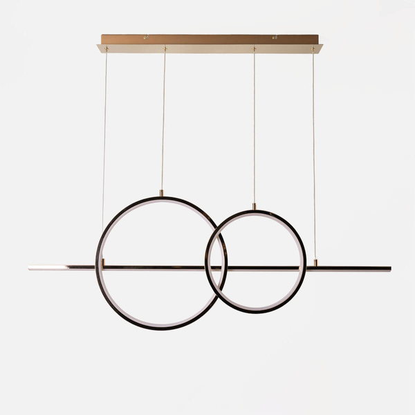 Ledowa lampa wisząca Cholet MD7358-2A-3GT Zumaline 34W 3000K ringi złote OUTLET