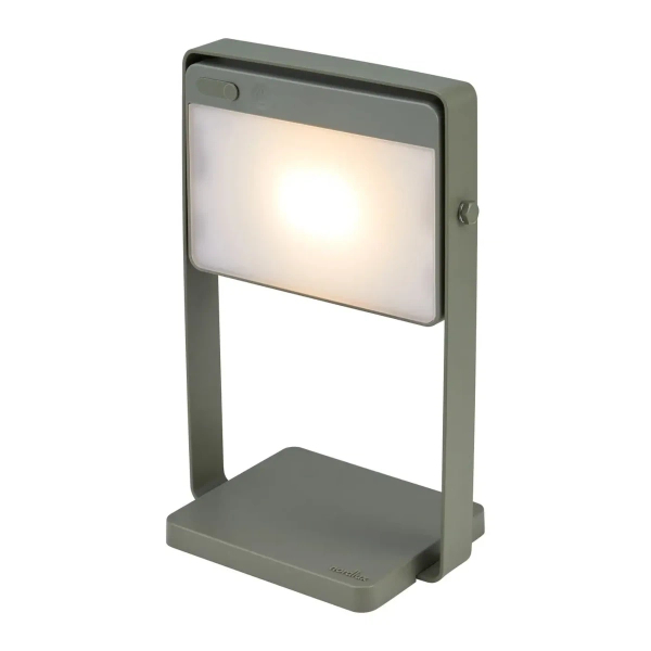 Stołowa lampka na taras Saulio 2418035023 LED 3,5W 3000K IP44 oliwkowa