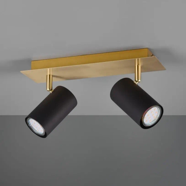 Lampa sufitowa z regulacją MARLEY 802400280 czarna złota 2xGU10