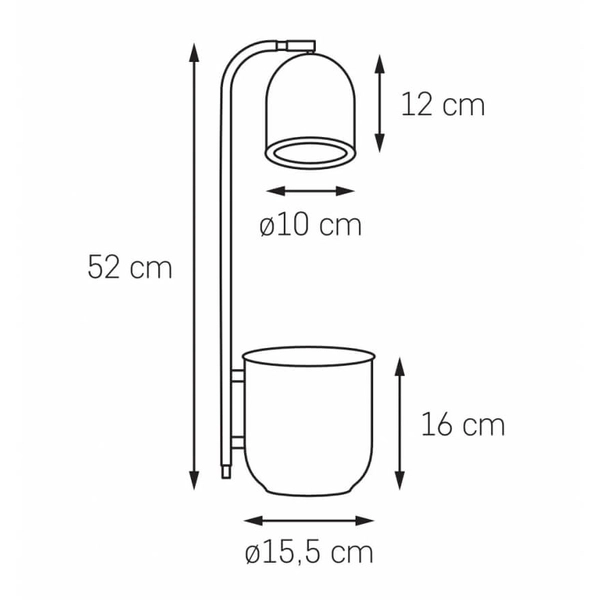 Skandynawska lampa biurkowa Botanica Wood 41110107 Kaspa regulowana beżowa