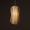 Zwisająca lampa Puket 11162 gniazdo japandi cage bambusowa metalowa biała
