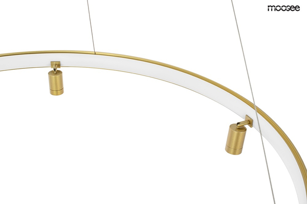 Regulowana lampa wisząca Circle LED 75,8W 3000K złoty ring