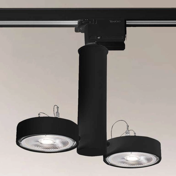 LAMPA sufitowa NATORI 6610 Shilo metalowa OPRAWA regulowane reflektorki do 3-fazowego systemu szynowego czarne