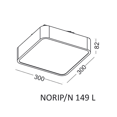Plafon do salonu Norip 314901103 Elkim LED 16W 3000K czarny