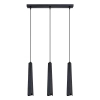 Wisząca lampa nad wyspę Prysm SL.1402 Sollux potrójna kuchenna czarna