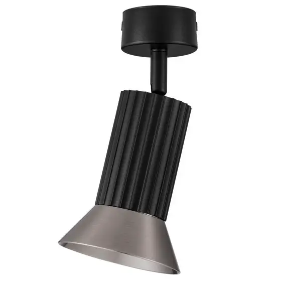 Sufitowa lampa z regulacją MARENZO LE45607 czarna brązowa