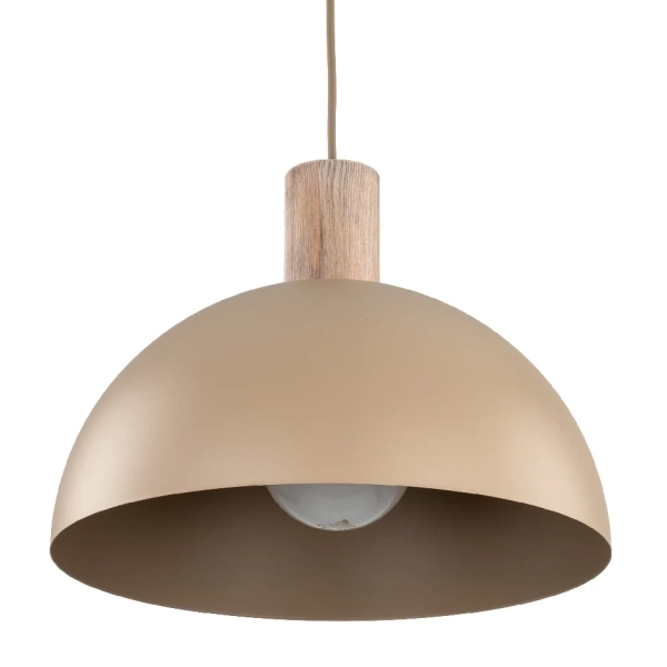 Wisząca nad stół lampa Oslo Sabia 11010 okrągły abażur beżowy