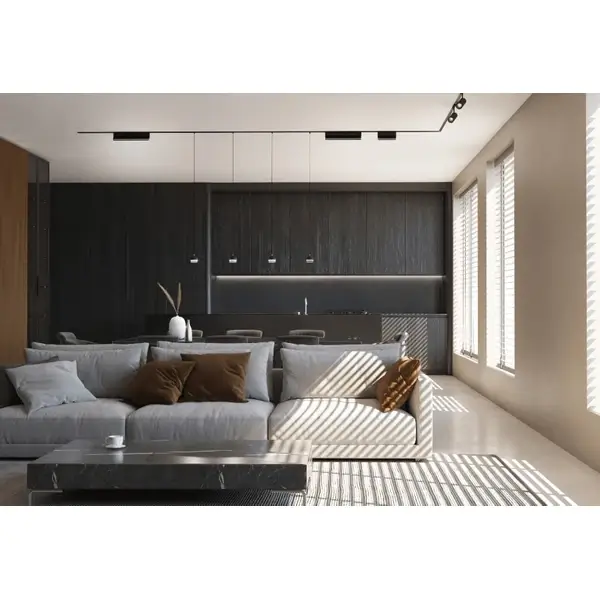 Lampa do systemu 10151 wpinana w szynę magnetyczą LED 15W czarna