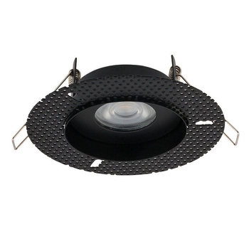 Schodowa lampa czarna Echo 8372 okrągły wpust punktowy metalowy