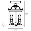 Salonowy plafon NEW YORK c03929ch Cosmolight klatka metal szkło srebrny
