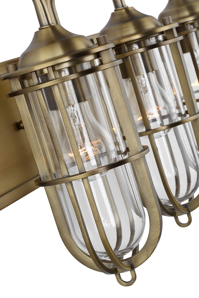 Potrójny kinkiet QN-URBANREST3 IP44 do łazienki mosiądz