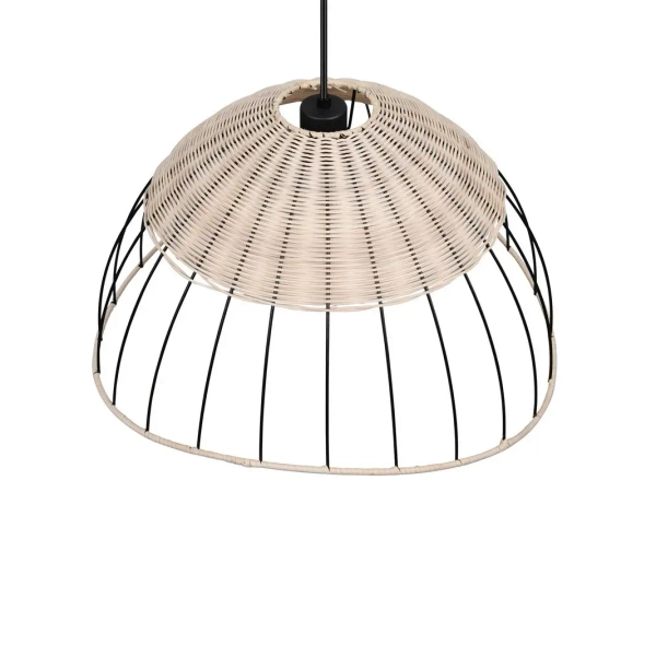 Ratanowa lampa wisząca SANDRINE R36211032 czarny naturalny