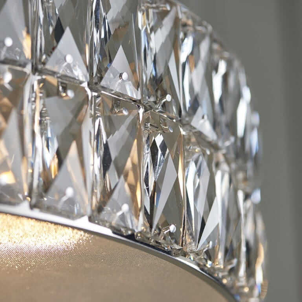 Kryształowa lampa wisząca Verina 76513 Endon LED 5W 3000K okrąg przezroczysty chrom