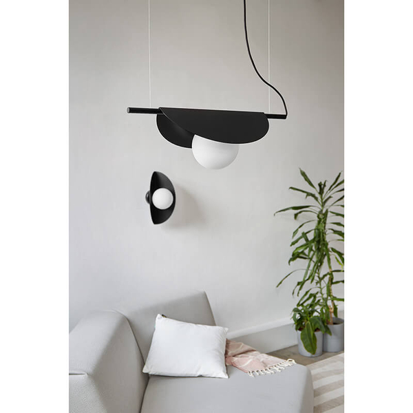 Wisząca lampa nad wyspę Sallo SAA122P0 loftowa czarna