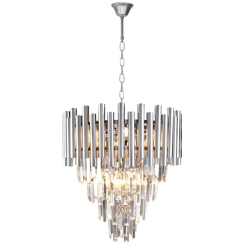 Wisząca LAMPA glamour MADISON ML5991 Milagro metalowa OPRAWA okrągły ZWIS na łańcuchu chrom