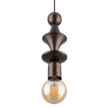 Modernistyczna lampa zwisająca Tower Brown 10703 do salonu brązowy