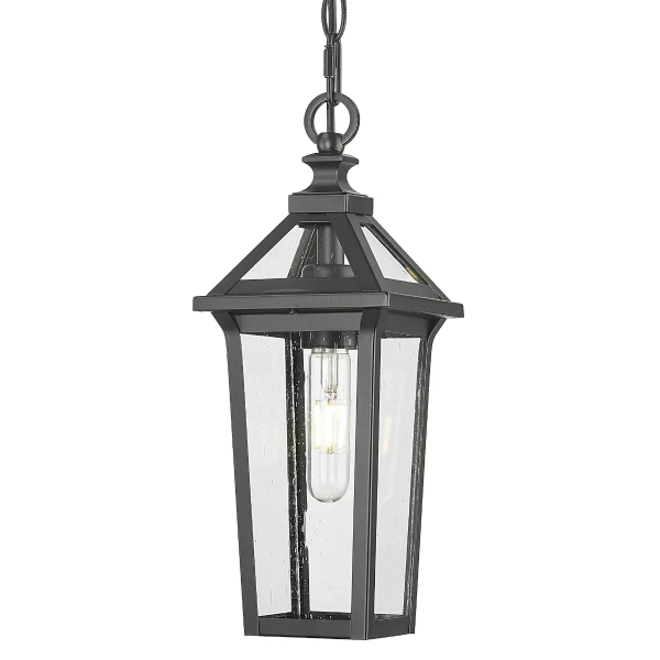 Wisząca lampa salonowa Zurich P01623BK Cosmolight metal IP23 szkło czarny