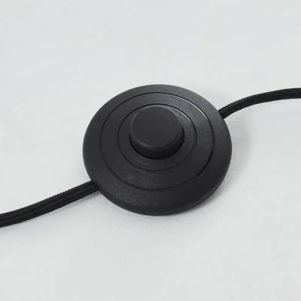 Podłogowa lampa do salonu Wiley 99091/09 ratanowa czarna beżowa