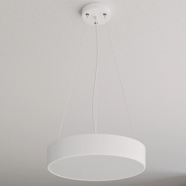 Zwisająca lampa Cleo 137623601094 Temar okrągła z czujnikiem ruchu biała