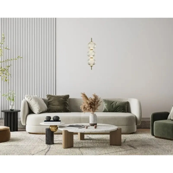 Lampa wisząca Lazie PND-29038-3-GD 13W 3000K kule mosiężna przezroczysty