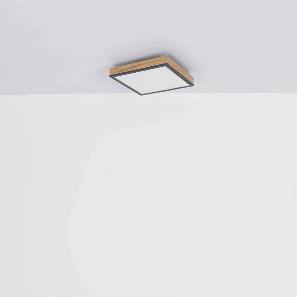 Skandynawska LAMPA sufitowa DORO 416080WD3 Globo ekologiczny plafon LED 36W 3000K do gabinetu drewno