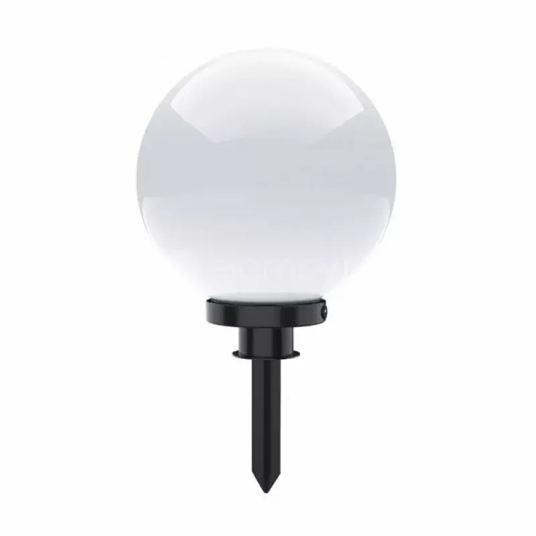 Lampa ogrodowa stojąca KIRA fi 20 kula biała czarna gruntowa wbijana 1xE27 19222-16BH