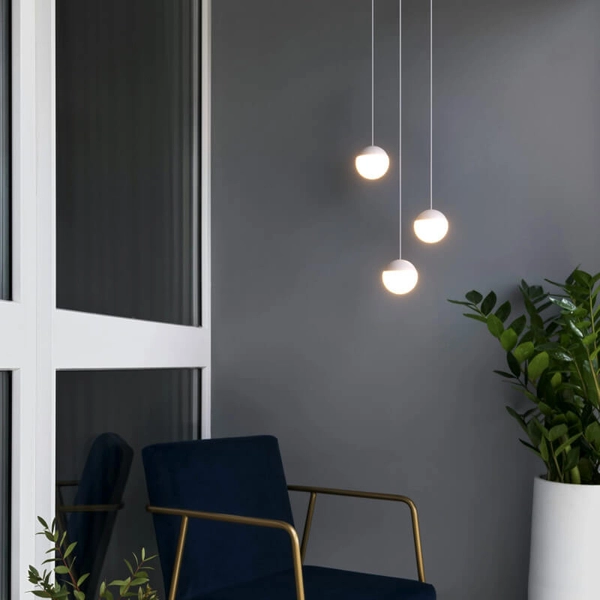 Wisząca lampa okrągła Mica ABR-LW-MIC-B LED 9W 2700K ball kula biała