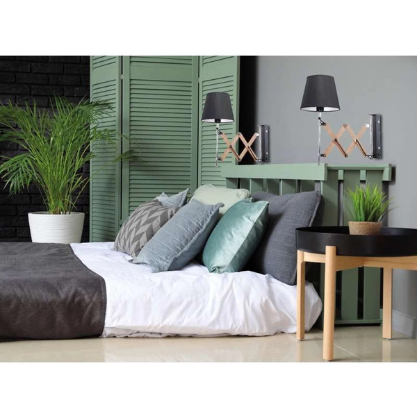 Ścienna lampa nożycowa MITO 21-75420 abażurowy kinkiet harmonijka czarna