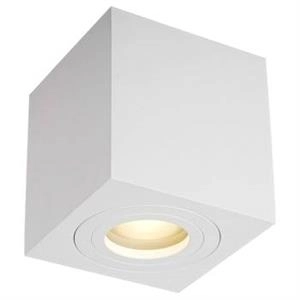 Łazienkowa lampa sufitowa Quardip metalowy downlight biały