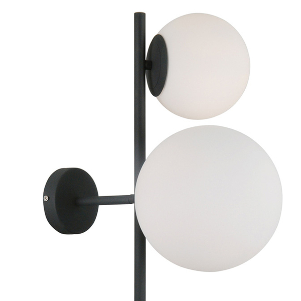 Modernistyczna LAMPA ścienna VAILANTE WL-31221-3A-SBL Italux sufitowa OPRAWA szklane kule kinkiet czarny