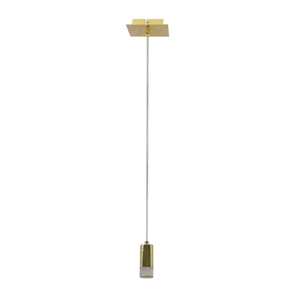 Wisząca lampa tuba Mentin HD443N-01-8144 NN BB Italux LED 5W 3000K mosiądz