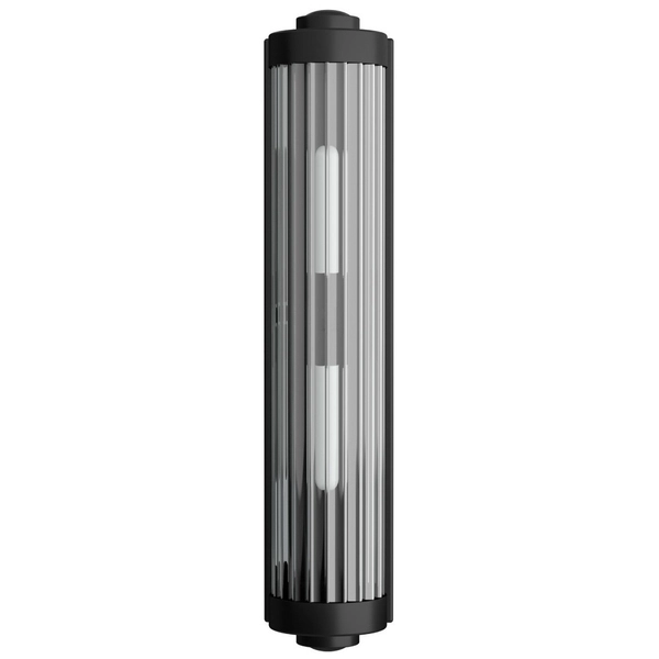 LAMPA ścienna Fumi Parette Nero IP44 Orlicki Design szklana OPRAWA tuba kinkiet do łazienki IP44 czarny