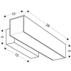 Ścienna lampa LANDER 21-25814 metalowa LED 10W 4000K prostokątny biały