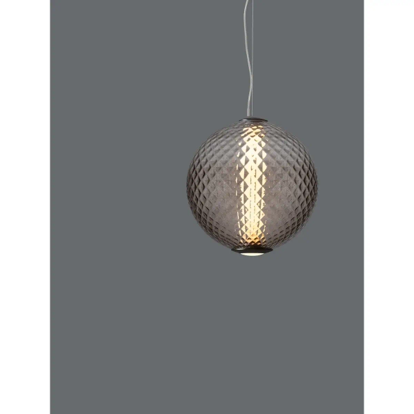 Wisząca lampa do sypialni CORVELA LE45174 LED 20W 3000K kula brązowa szara